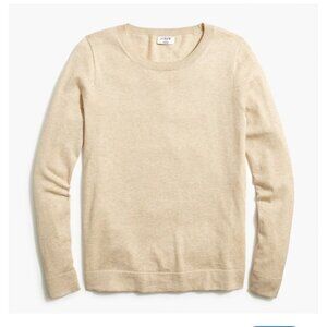 J.Crew Cotton Teddie Sweater XXL Light Khaki Crewneck Long Sleeve 100% Cotton